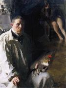 Anders Zorn Sjalvportratt with model oil painting reproduction